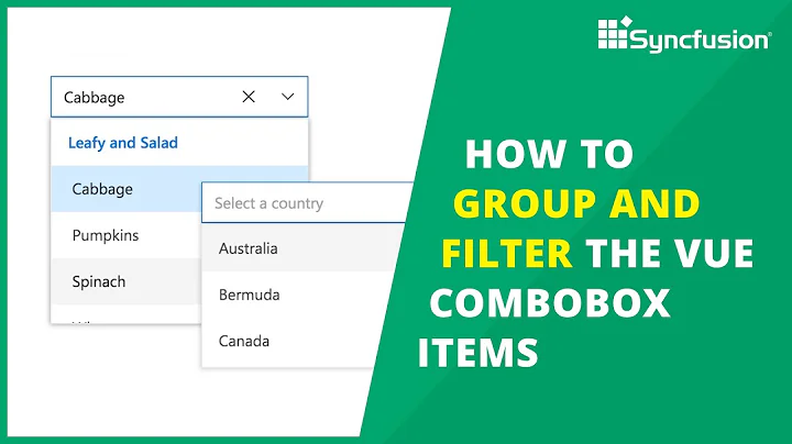How to Group and Filter the Vue ComboBox Items