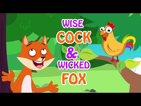 The Wise Cock And The Wicked Fox Moral Story For "Kids" 2017  | Twinkle TV