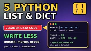5 Python List and Dictionary Tricks Every Beginner Should Know