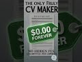 Free CV maker 2026 App link in description #resume #resumetips #freeresumebuilder #shorts
