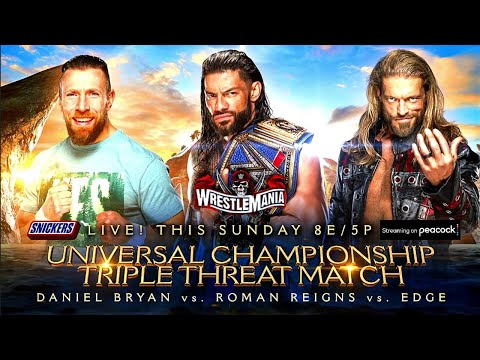 WWE WrestleMania 37 Official And Full Match Card ( Old Section Gold ) HD