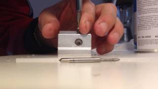 Tapping m3 thread into aluminium block using powerdrill
