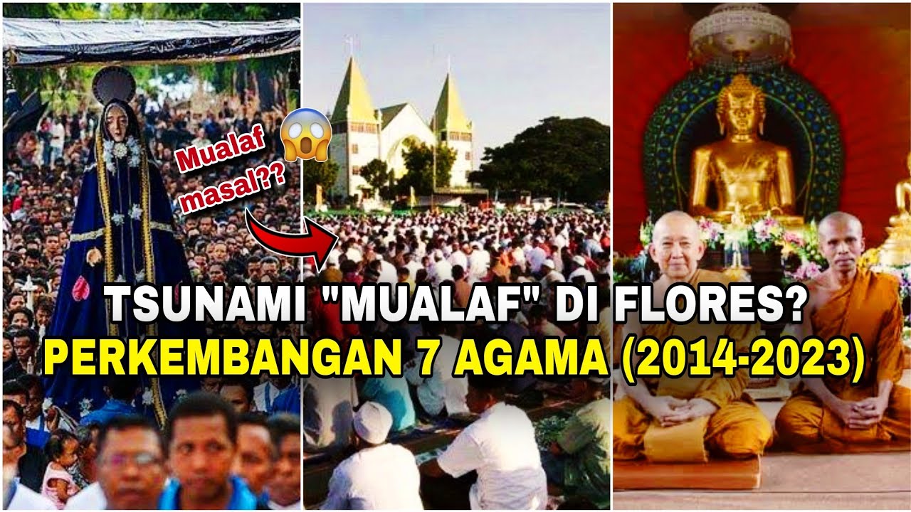 Tsunami MUALAF di FLORES? Benarkah? Inilah Perkembangan 7 AGAMA (2014-2023)‼️