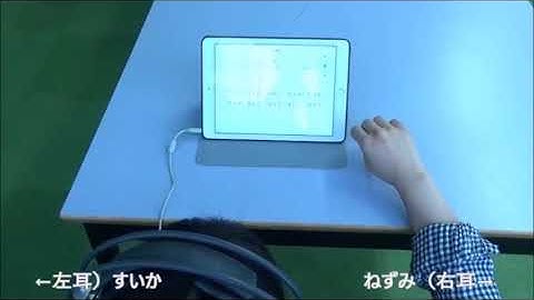 Dichotic listening test on iPad app.