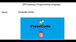 EP1 Creating a Programming Language