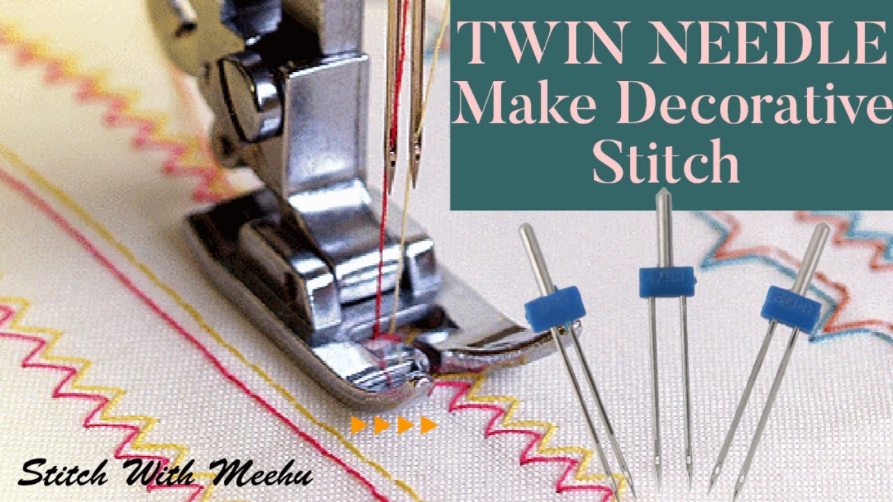 How To Use Twin Or Double Needle In Usha,Singer, Brother Sewing Machine