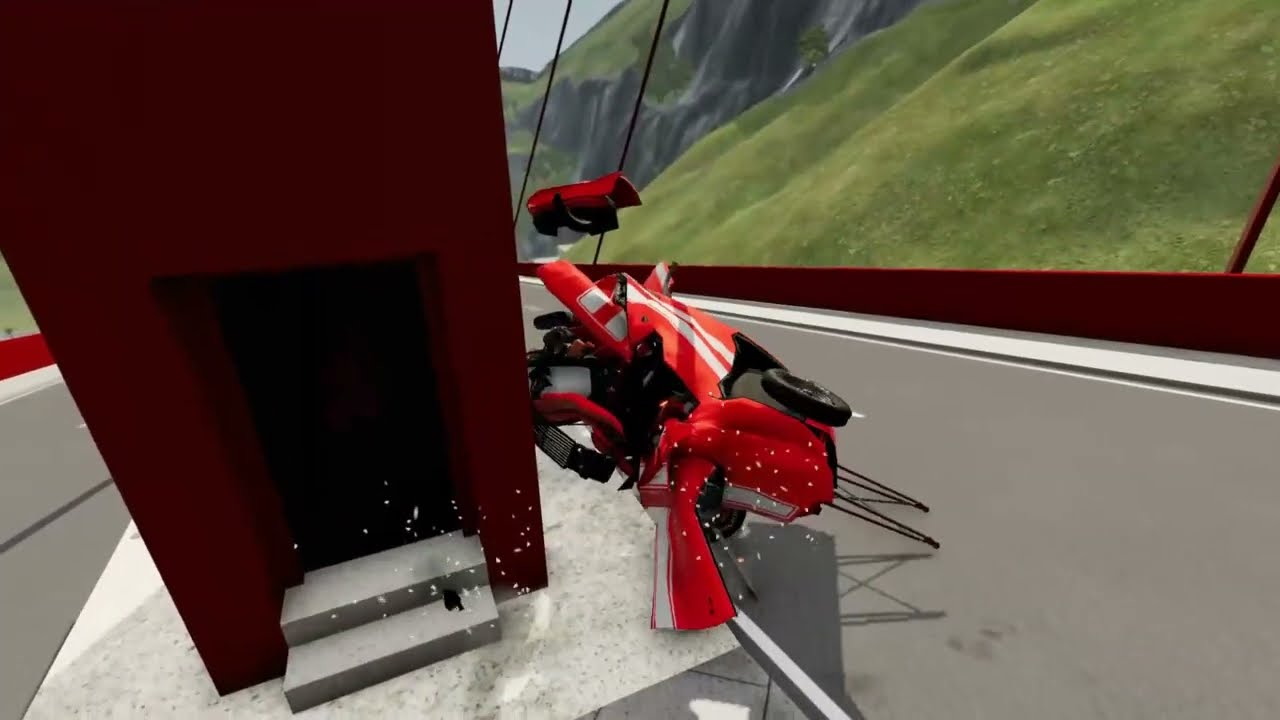 epic high speed jumping rollover testing on the bride with beamng