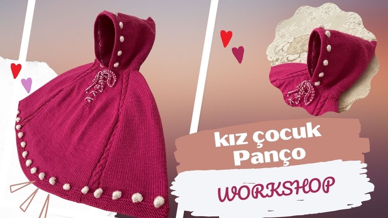 2 Yaş Kız çocukları için Panço yapımı