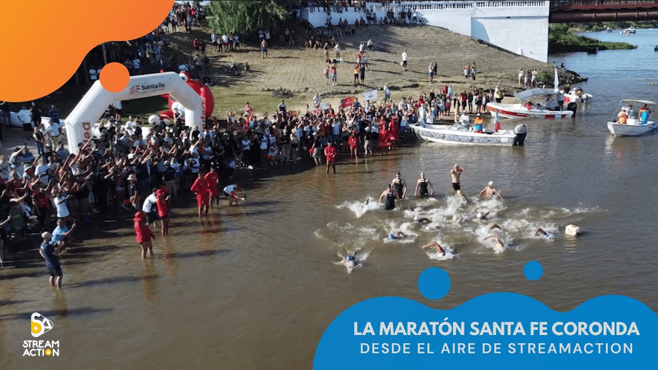La Maratón Santa Fe Coronda desde el aire de STREAMACTION (LARGADA)