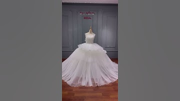 Cúp ngực tùng tầng dập ly bồng rộng to -Xưởng áo cưới Đại Đồng