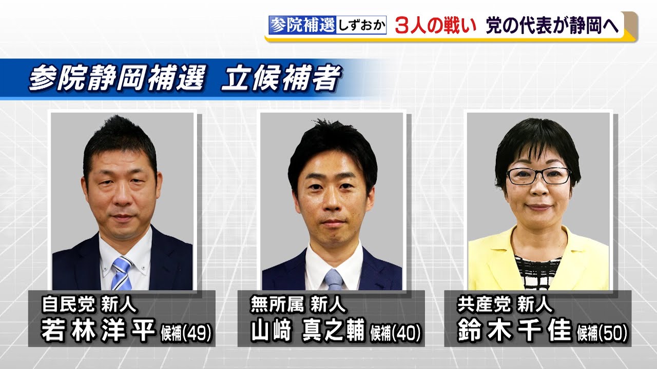 参院補選 ３人の戦い 党の代表が静岡へ Youtube