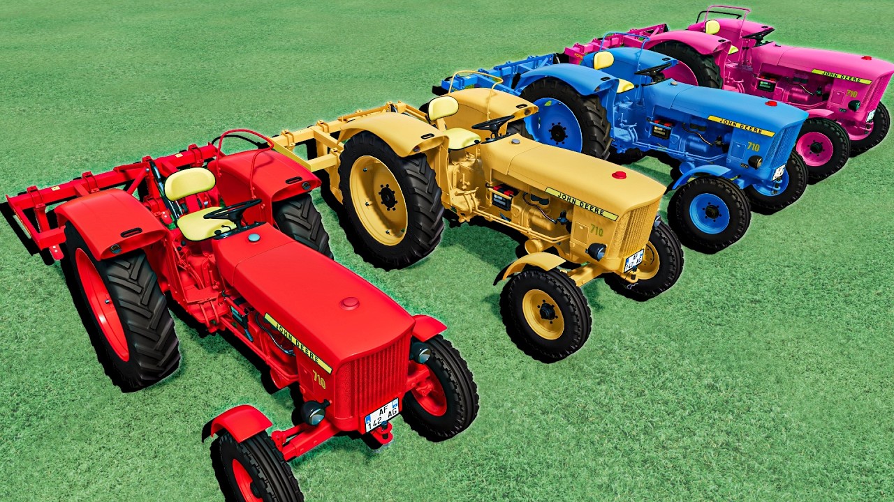 Trackors Colours WORK with Colors - CULTIVATING Work With Mini Tractors Of Colors ...