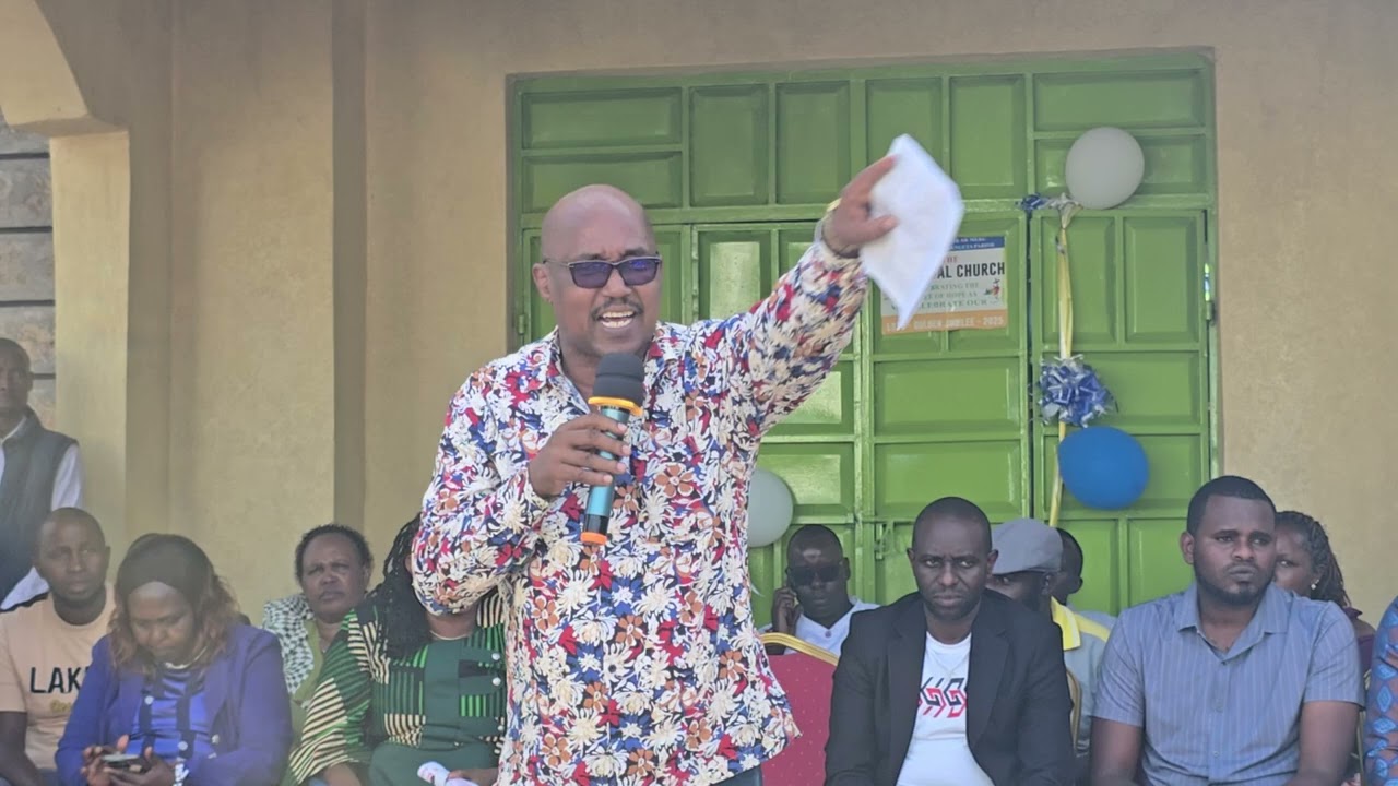 Hon. Dan Kiili - MP Igembe Central worshipping at Churui Catholic Church - Njia Ward.