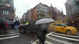 NYC Bumper to Bumper Traffic near the Holland Tunnel on a Rainy Day