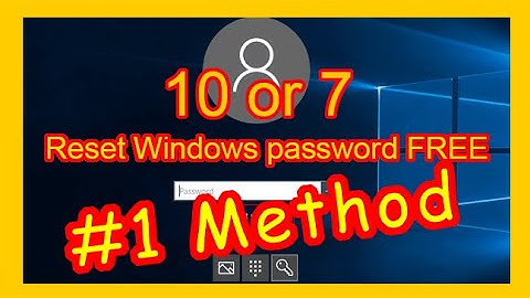 Reset forgotten password windows 10 FREE / Windows 7 | 2020