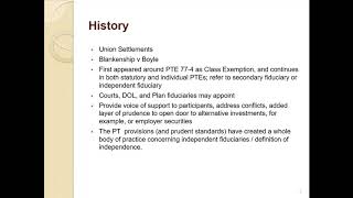 ERISA AND THE INDEPENDENT FIDUCIARY: WHEN AND HOW PLANS SHOULD USE THEM