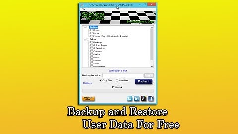 Backup and Restore User Data for Free