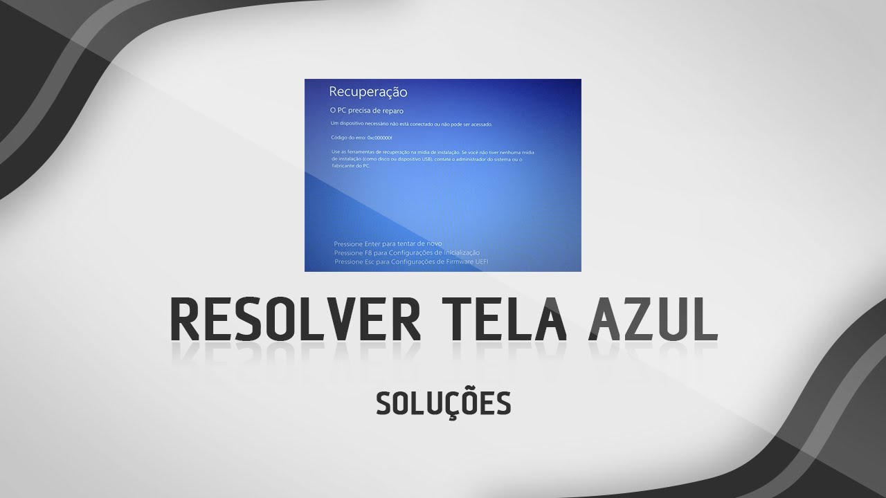 Como resolver erro de TELA AZUL no Windows - YouTube