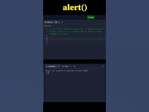 alert() Method In JavaScript - YouTube