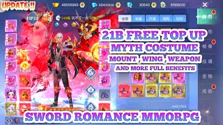 Update Sword Romance Super CooL Benefits - 21B Free Top Up , Myth Costume , Mount , Wing , And More screenshot 5