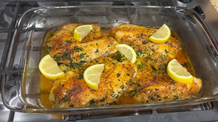 Baked tilapia fish fillets - super simple to make