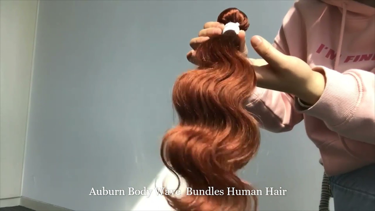 Body Wave Auburn Bundles with Closure
