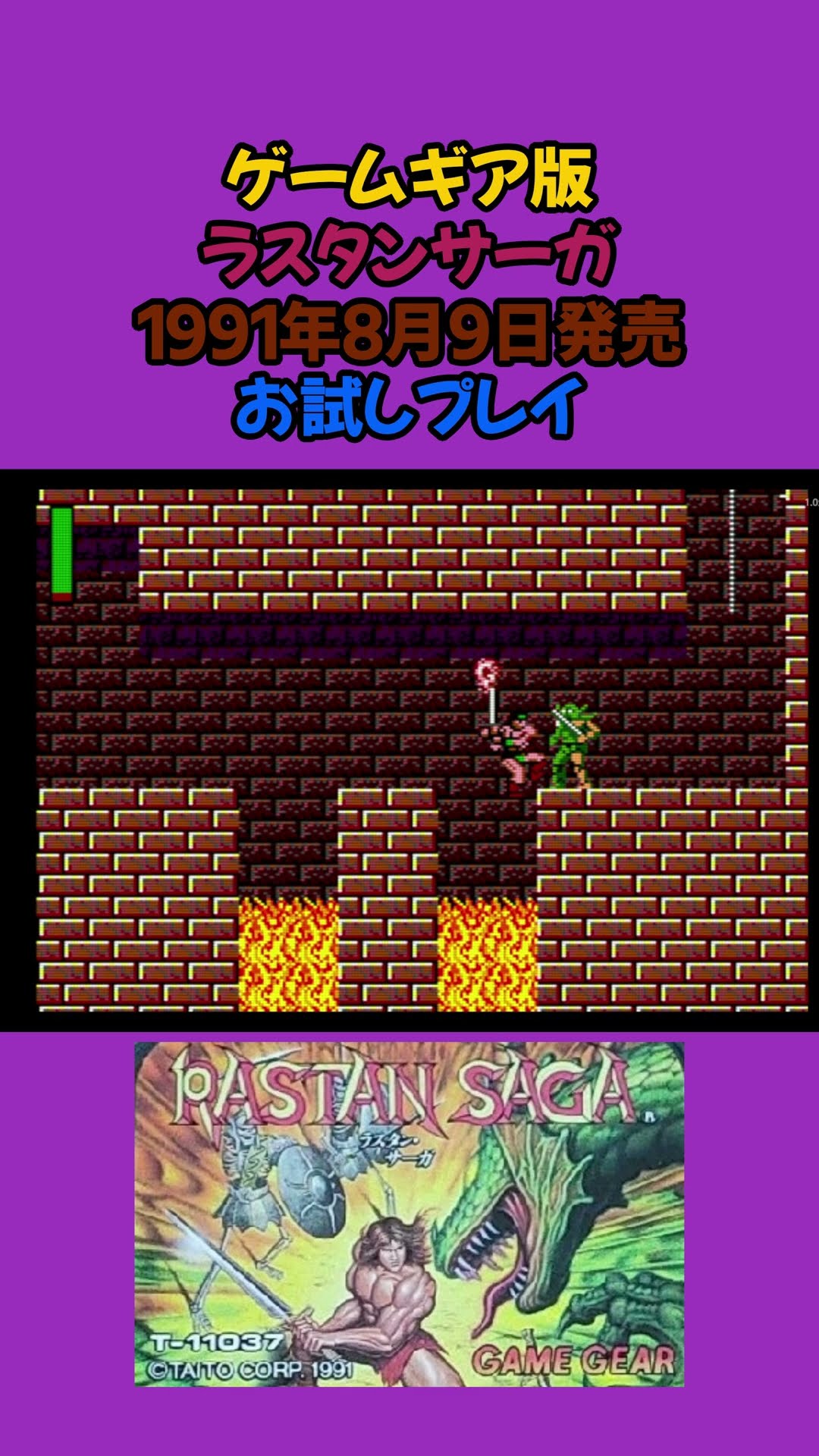 ゲームギアソフト　ラスタンサーガ レトロゲーム ラスタンサーガ ゲームギア版 #shorts #ゲーム #レトロ