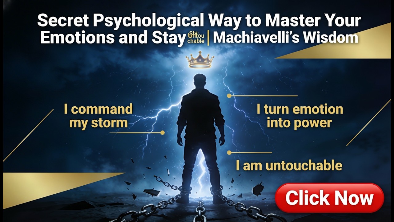Secret Psychological Way to Master Your Emotions and Stay Untouchable | Machiavelli’s Wisdom