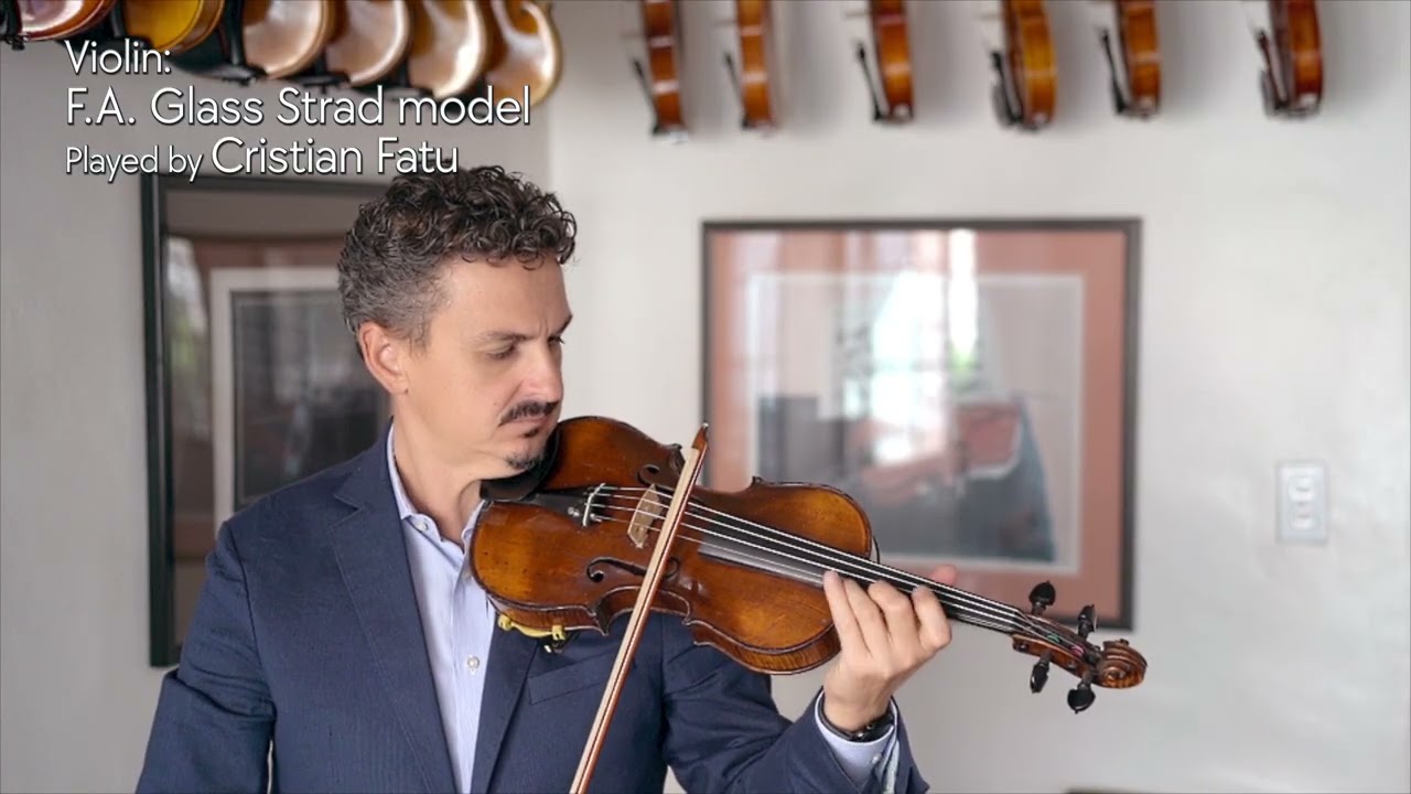F.A. Glass Strad model violin / Cristian Fatu / at the Metzler Violin Shop