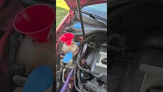 MK6 GTI coolant flush, the easy way. #vw #golf #gti #coolant #diy