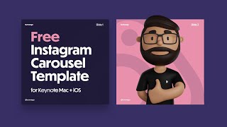 FREE! Instagram Carousel Template for Keynote Mac +iOS News