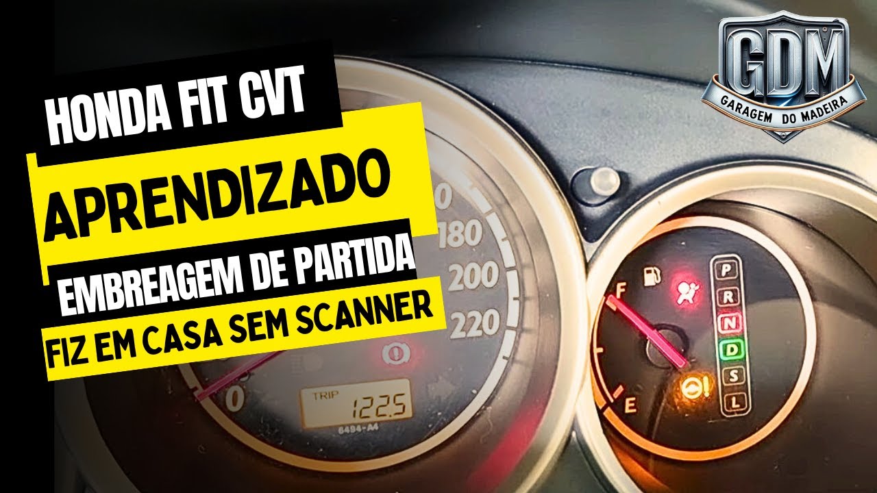 APRENDIZADO EMBREAGEM DE PARTIDA DO CÂMBIO CVT HONDA FIT 2003-2008