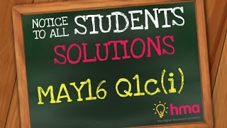 CSEC Additional Mathematics May 2016 Q1c(i)