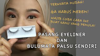 TUTORIAL PASANG BULU MATA PALSU SENDIRI | Wajib Tonton Untuk Kamu Yang Pemula