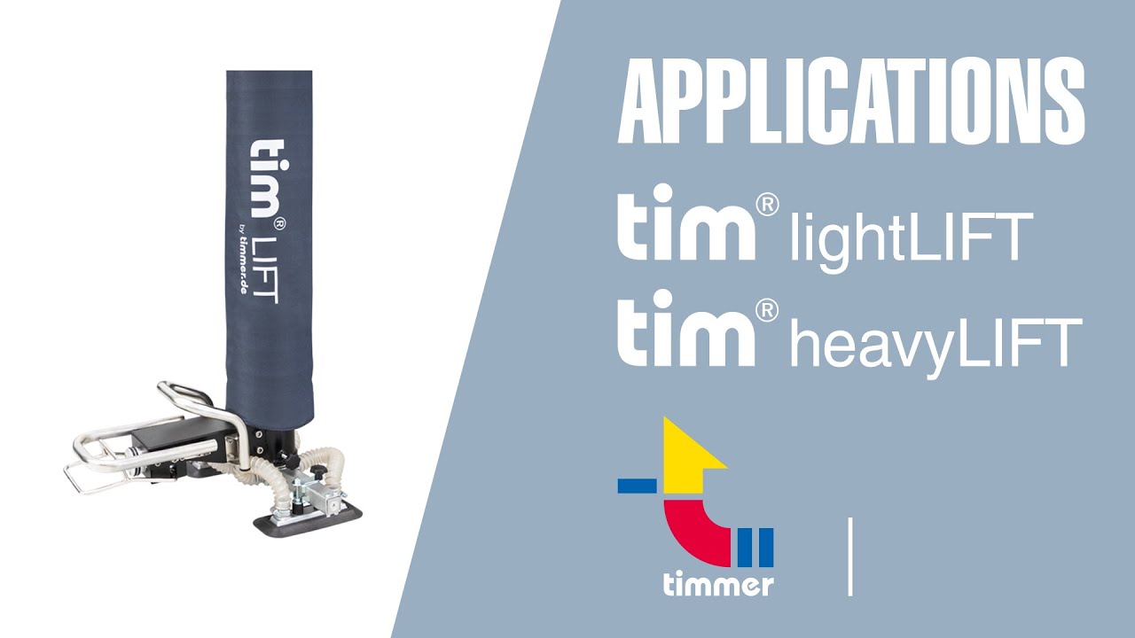 Timmer vacuum hose lifter - applications, two-hand operation