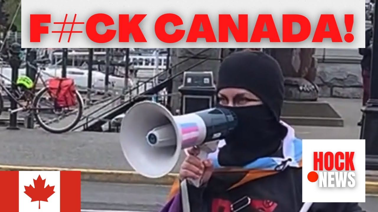 Counter Protestors Scream “F*CK CANADA!!” And “Trans Life’s Matter” Downtown Victoria BC