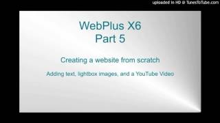 Create a website with WebPlus X6 Part 5_ adding lightbox images_ text_ youtube video