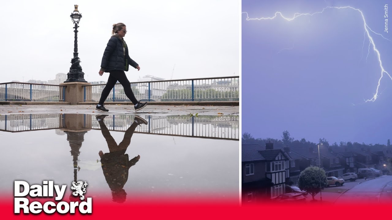 Weekend weather sees thunder, lightning and hail strike the UK in ...