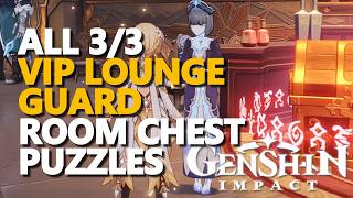 All Vip Lounge Guard Room Chest Puzzles House of Hesperides Genshin Impact