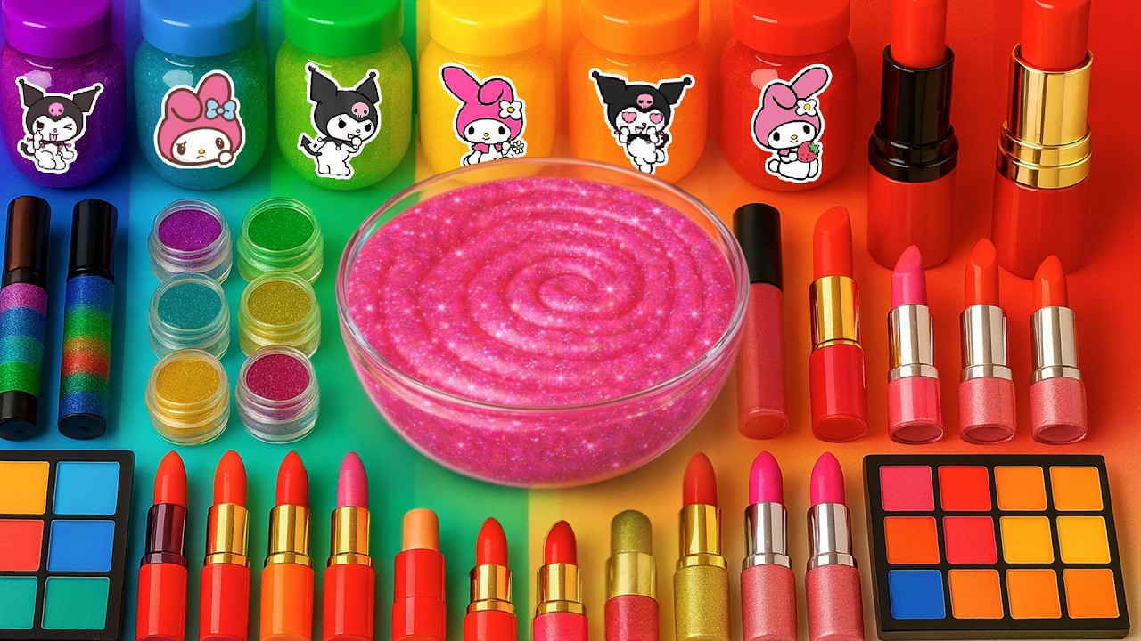 RAINBOW SLIME❤️30 Minutes Satisfying Slime Mixing, with Makeup Cosmetic Glitter | Tana Slime