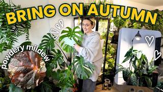 Prepping My Plants for the Colder Months 🍁 Mildew, Grow Lights & More