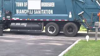 The Town of Brookhaven Bianculli Sanitation CCC Heil Garbage Truck B7 Picking Up the Recycling