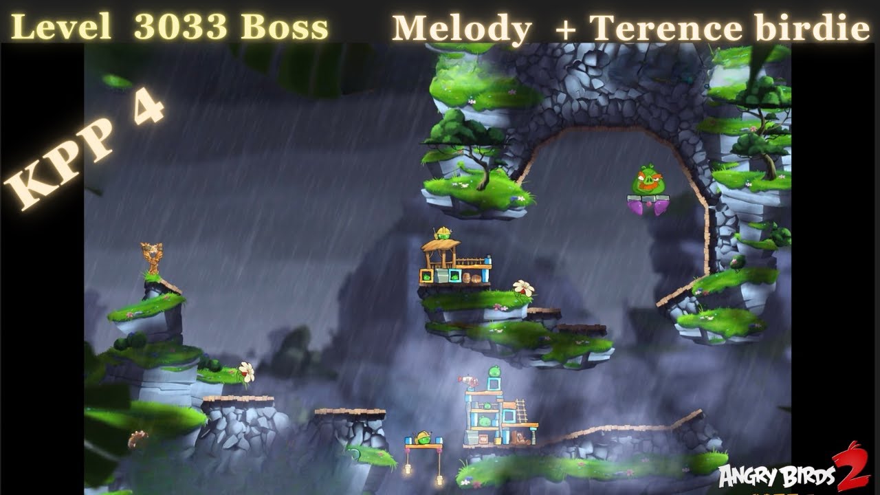 Angry Birds 2 Ab2 King Pig Panic 4  Boss level 3033 Melody +Terence birdie. 1/20/26
