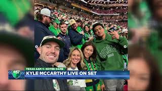 Irish Legends Former Notre Dame Safety And Captain Kyle Mccarthy Stops By Abc57 Kickoff