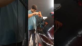 🔥 Perfect Rear Glass Window Tinting | Heat Shrink & Installation Satisfying Process 🚗✨ #shorts