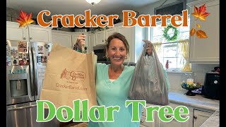 DOLLAR TREE & CRACKER BARREL HAUL | My Smallest Dollar Tree Haul Ever! Exciting Fall Finds! 