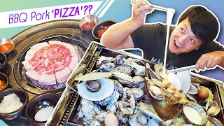 ULTIMATE OYSTER SEAFOOD Boil Hotpot With CHEESE & BBQ Pork Belly 'PIZZA' MUST EAT Foods in Seoul