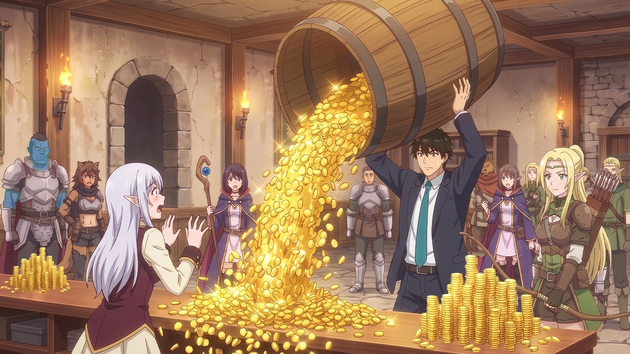 Salaryman Reincarnates With a Useless Support Skill but Unlocks S-Rank Power and Becomes Rich