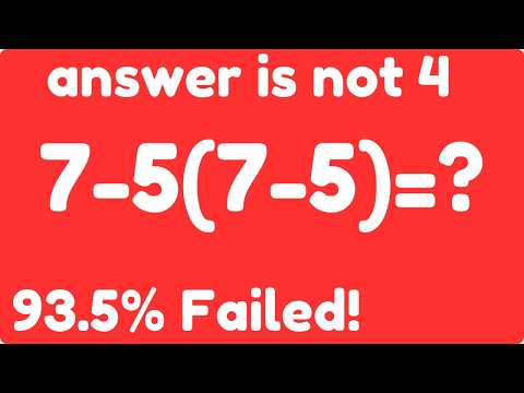 How could only 6 out of 100 people solve this easy math problem? I know you can solve, but 94%failed