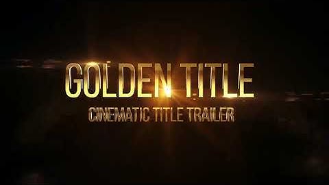 Cinematic Title Trailer Gold & Silver | After Effects Project Files - Videohive template